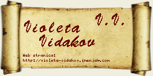Violeta Vidakov vizit kartica